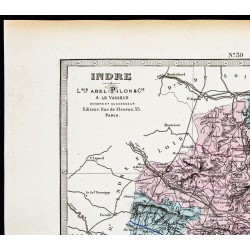 Gravure de 1877 - Département de l'Indre - 2