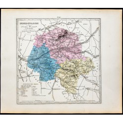 Gravure de 1877 - Département de l'Indre-et-Loire - 1