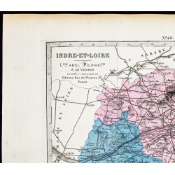 Gravure de 1877 - Département de l'Indre-et-Loire - 2