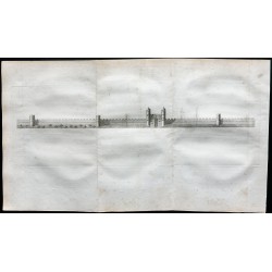 Gravure de 1791 - Porte Cripplegate à Londres - 1