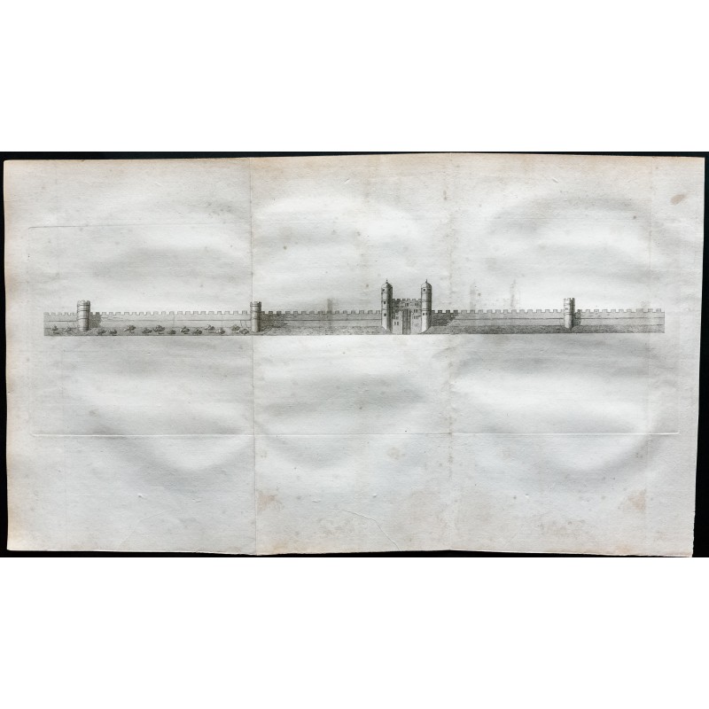 Gravure de 1791 - Porte Cripplegate à Londres - 1