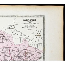 Gravure de 1877 - Département des Landes - 3