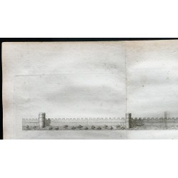 Gravure de 1791 - Porte Cripplegate à Londres - 2