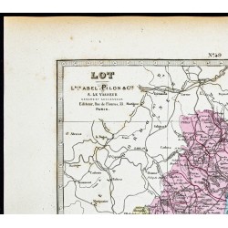 Gravure de 1877 - Département du Lot - 2