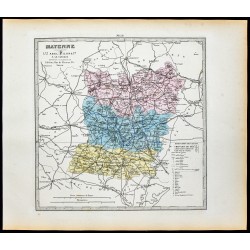 Gravure de 1877 - Département de la Mayenne - 1