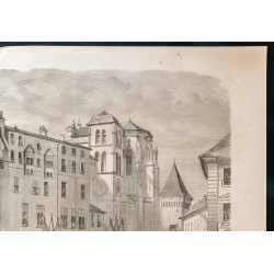 Gravure de 1860 - Chambéry - Défilé des députations - 3