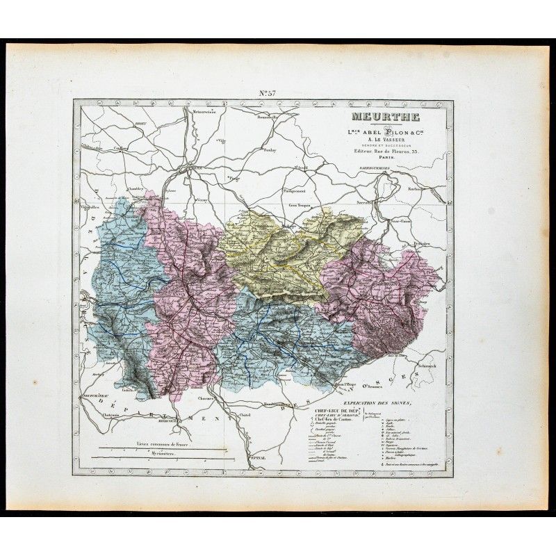 Gravure de 1877 - Département Meurthe - 1