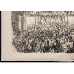 Gravure de 1860 - Chambéry - Défilé des députations - 4