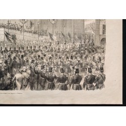 Gravure de 1860 - Chambéry - Défilé des députations - 5