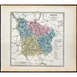 Gravure de 1877 - Département de la Nièvre - 1