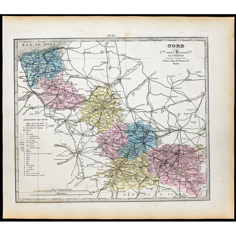 Gravure de 1877 - Département du Nord - 1