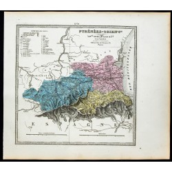 Gravure de 1877 - Département des Pyrénées orientales - 1