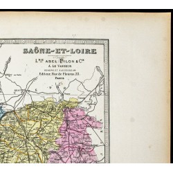 Gravure de 1877 - Département de la Saône-et-Loire - 3