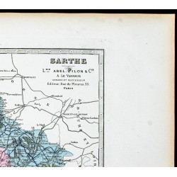 Gravure de 1877 - Département de la Sarthe - 3