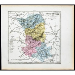 Atlas du Bottin 1946 Carte ancienne Géographie France Seine & Oise,2 sèvres 