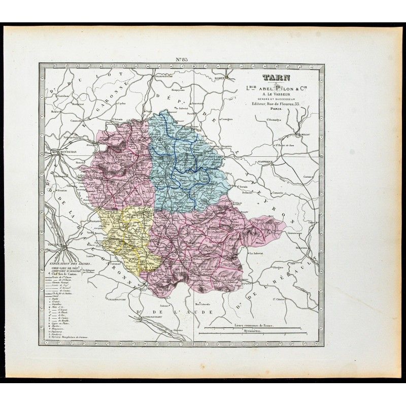 Gravure de 1877 - Département du Tarn - 1