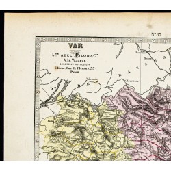 Gravure de 1877 - Département du Var - 2
