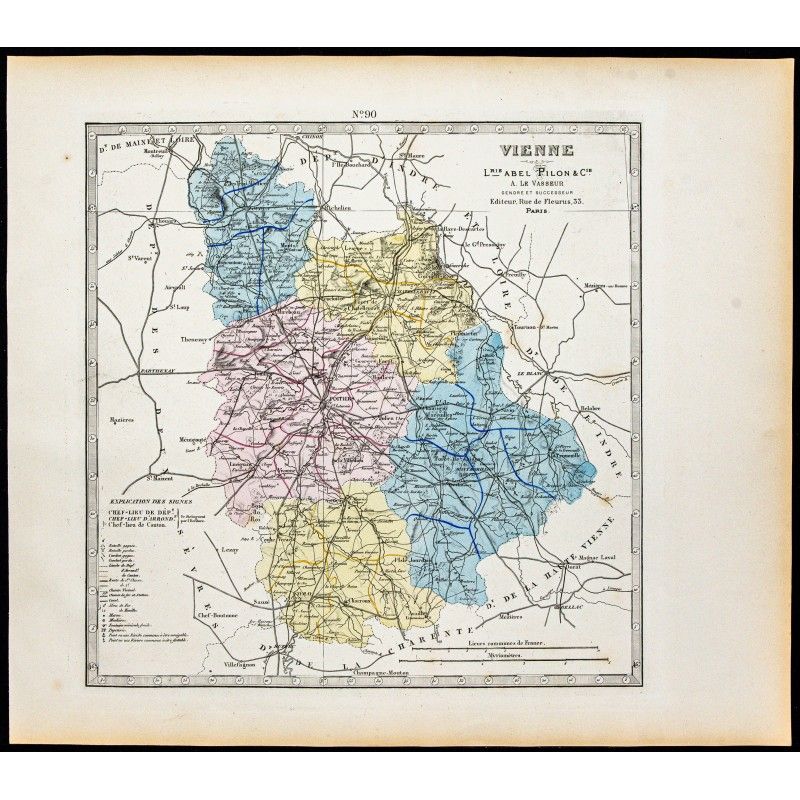 Gravure de 1877 - Département de la Vienne - 1