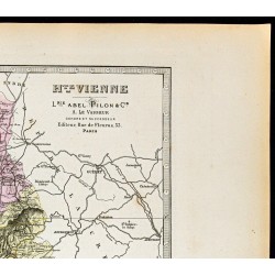 Gravure de 1877 - Département de la Haute-Vienne - 3