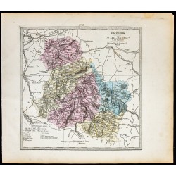 Gravure de 1877 - Département de l'Yonne - 1