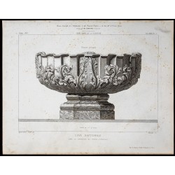 Gravure de 1865 - Cuve baptismale - 1