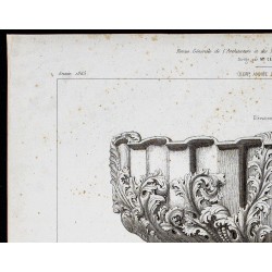 Gravure de 1865 - Cuve baptismale - 2
