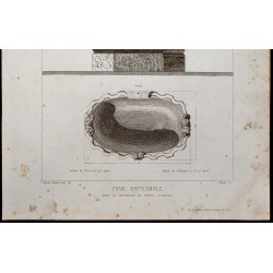 Gravure de 1865 - Cuve baptismale - 3