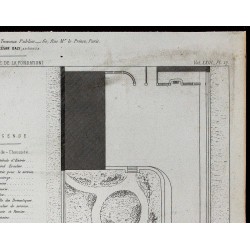 Gravure de 1865 - Plan d'un Hôtel rue Balzac à Paris - 3