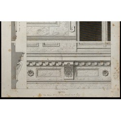 Gravure de 1865 - Façade d'un Hôtel rue Balzac à Paris - 3