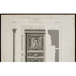 Gravure de 1865 - Porte de l'église Saint-Laurent de Paris - 2