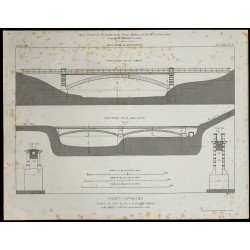 Gravure de 1865 - Ponts siphons en Algérie - 1