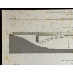 Gravure de 1865 - Ponts siphons en Algérie - 2