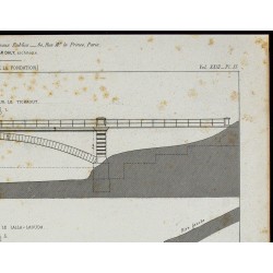 Gravure de 1865 - Ponts siphons en Algérie - 3