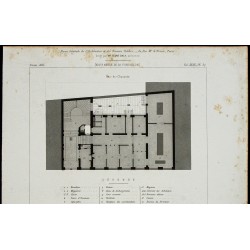 Gravure de 1865 - Plans du 11 rue du conservatoire à Paris - 2