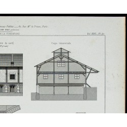 Gravure de 1865 - Entrepôt sur l'île Saint-Étienne de Melun - 3