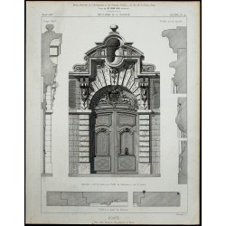 Gravure de 1865 - Porte cochère - 1
