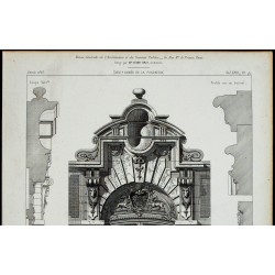 Gravure de 1865 - Porte cochère - 2