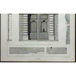 Gravure de 1865 - Porte cochère - 3
