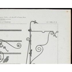 Gravure de 1865 - Serrurerie du XVIème siècle - 3