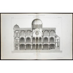 Gravure de 1865 - Grande synagogue de Lyon - 1