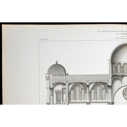 Gravure de 1865 - Grande synagogue de Lyon - 2