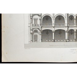 Gravure de 1865 - Grande synagogue de Lyon - 4