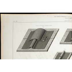 Gravure de 1865 - Couverture en zinc - 2