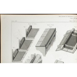 Gravure de 1865 - Couverture en zinc - 2