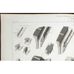 Gravure de 1865 - Couverture en zinc - 2