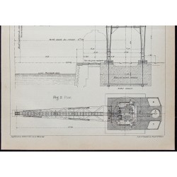 Gravure de 1908 - Grue du port de la Rochelle-Pallice - 3