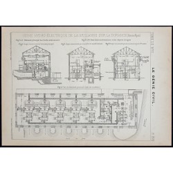 Gravure de 1908 - Centrale hydroélectrique de la Brillanne - 1