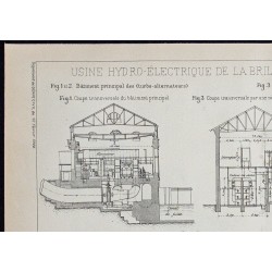 Gravure de 1908 - Centrale hydroélectrique de la Brillanne - 2