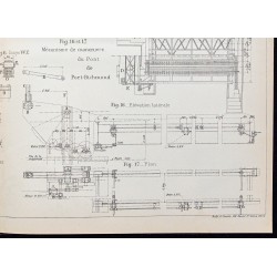 Gravure de 1908 - Ponts basculants à levage vertical - 5