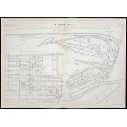 Gravure de 1907 - Usine sidérurgique de Rheinhausen - 1